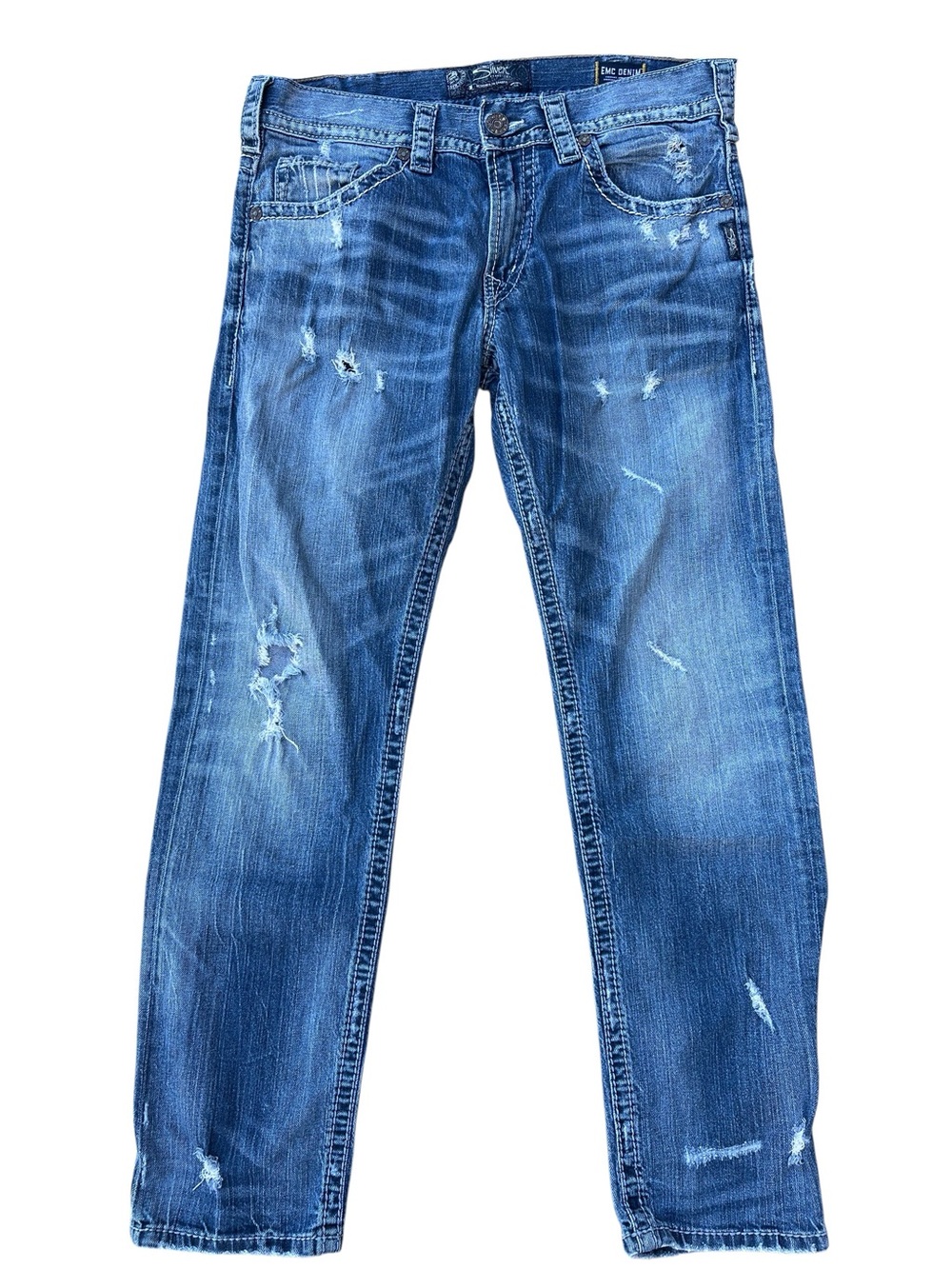 SILVER JEANS Eddie Jeans 34x32 Distressed